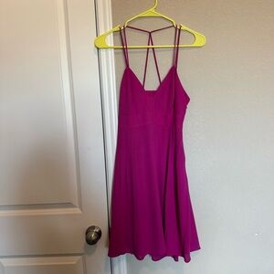 Strappy Magenta Pink Mini dress